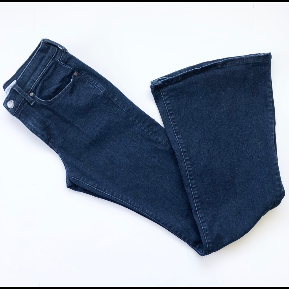 Banana Republic High Rise Dark Rinse Flares